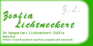 zsofia lichtneckert business card
