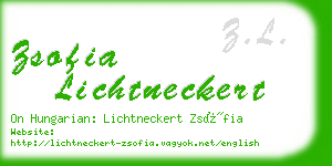 zsofia lichtneckert business card